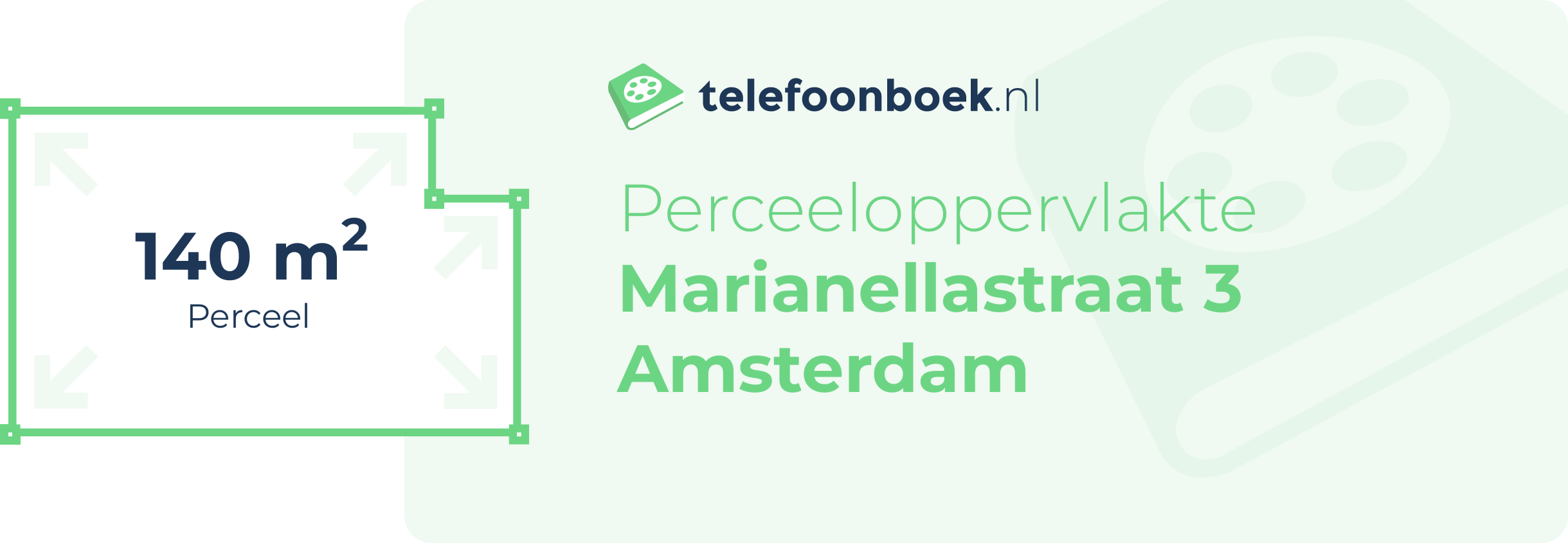 Perceeloppervlakte Marianellastraat 3 Amsterdam