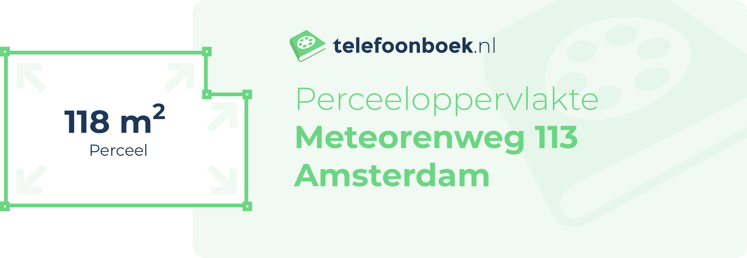Perceeloppervlakte Meteorenweg 113 Amsterdam