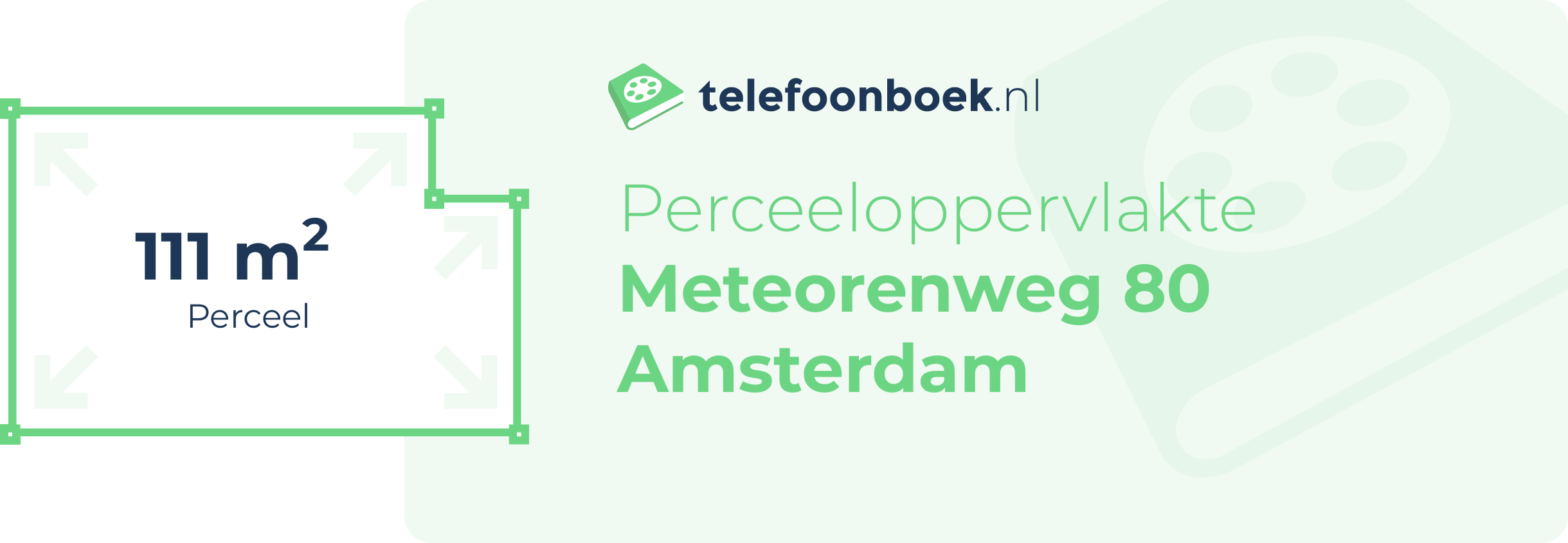 Perceeloppervlakte Meteorenweg 80 Amsterdam