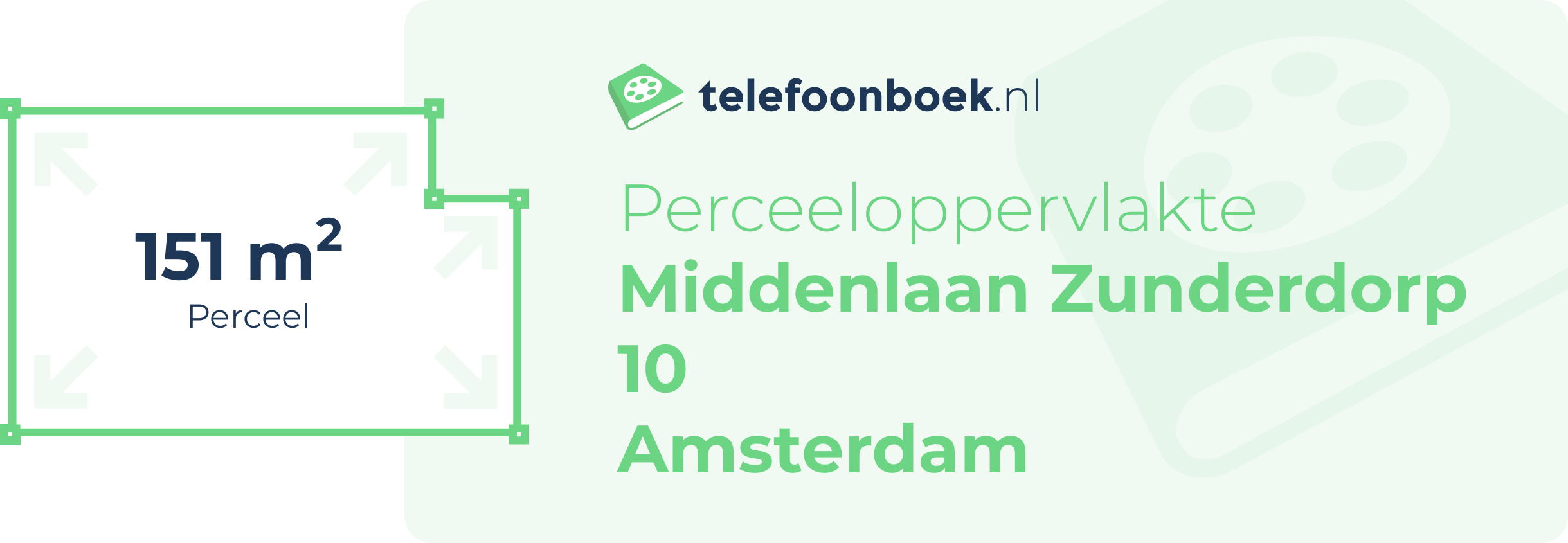 Perceeloppervlakte Middenlaan Zunderdorp 10 Amsterdam