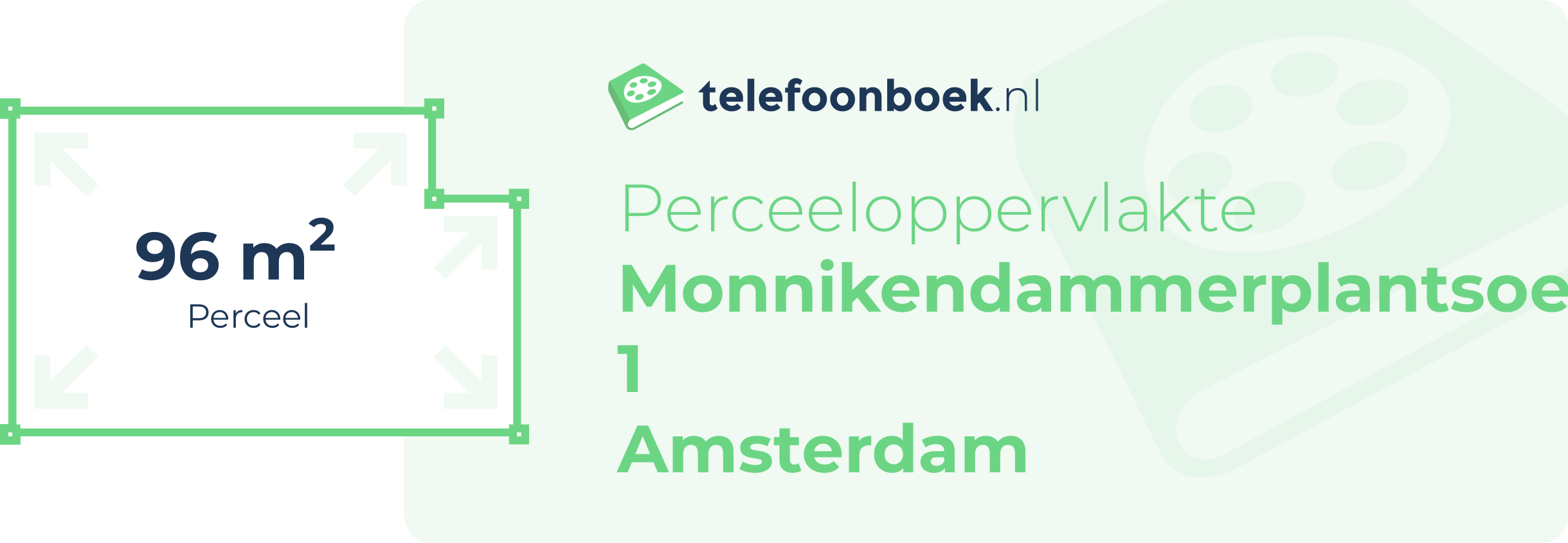 Perceeloppervlakte Monnikendammerplantsoen 1 Amsterdam