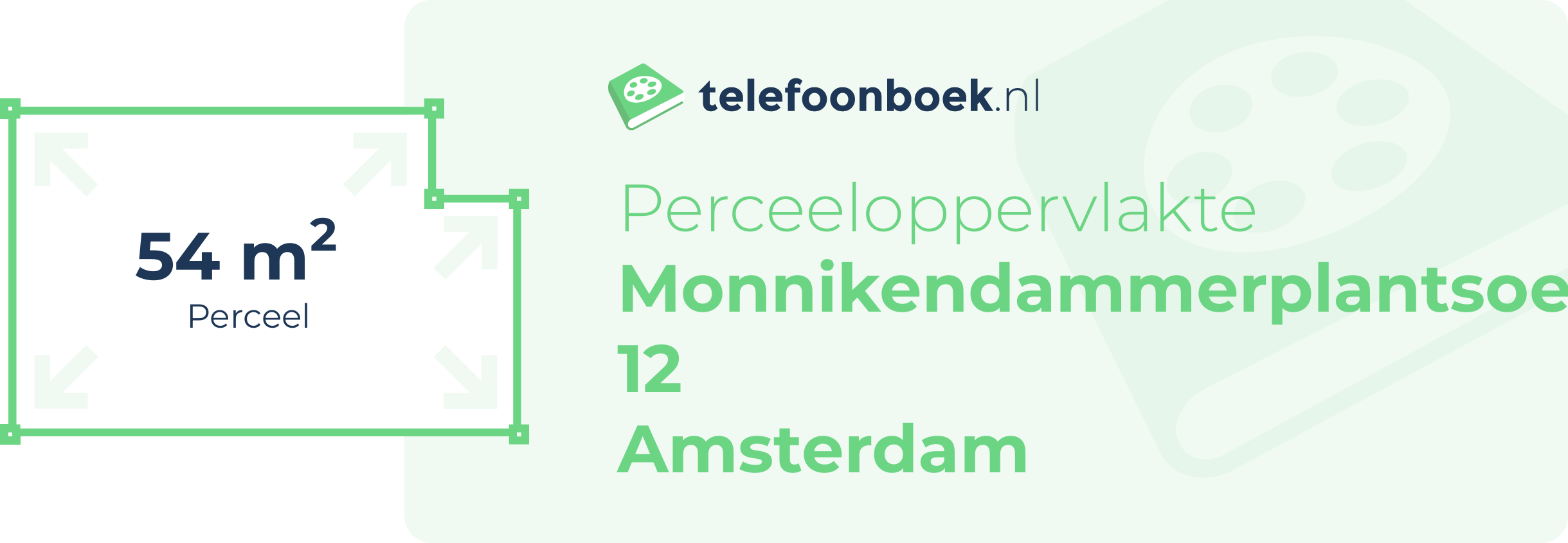 Perceeloppervlakte Monnikendammerplantsoen 12 Amsterdam