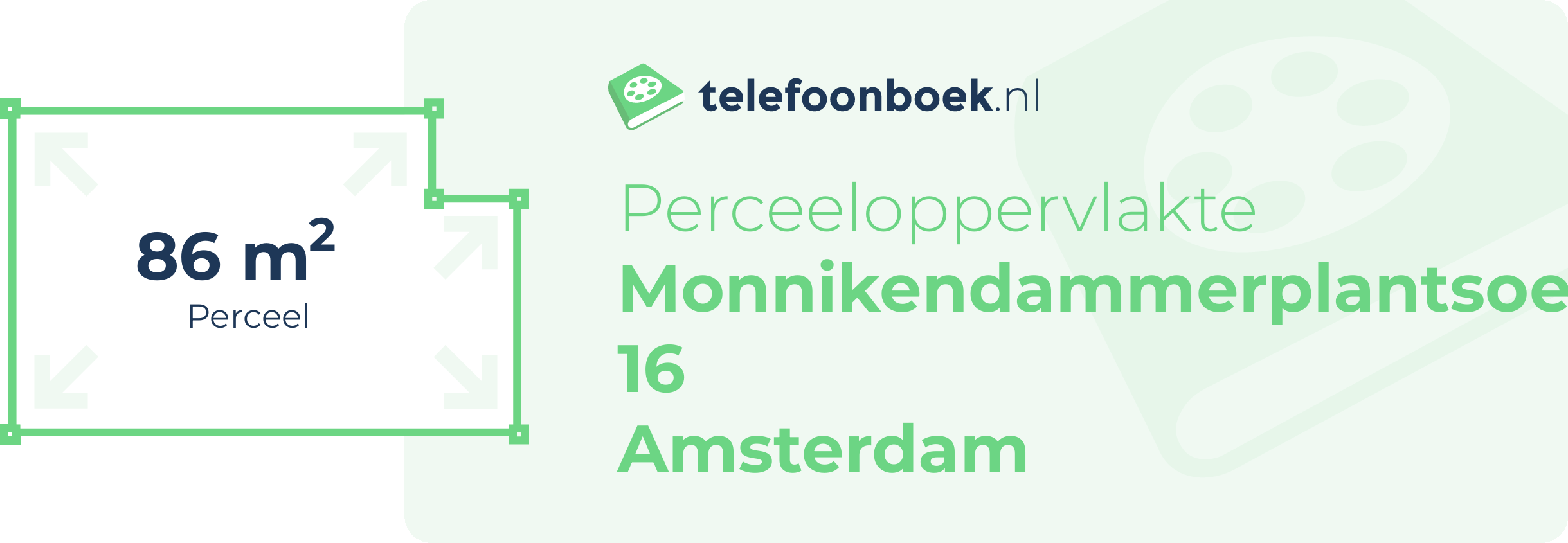 Perceeloppervlakte Monnikendammerplantsoen 16 Amsterdam