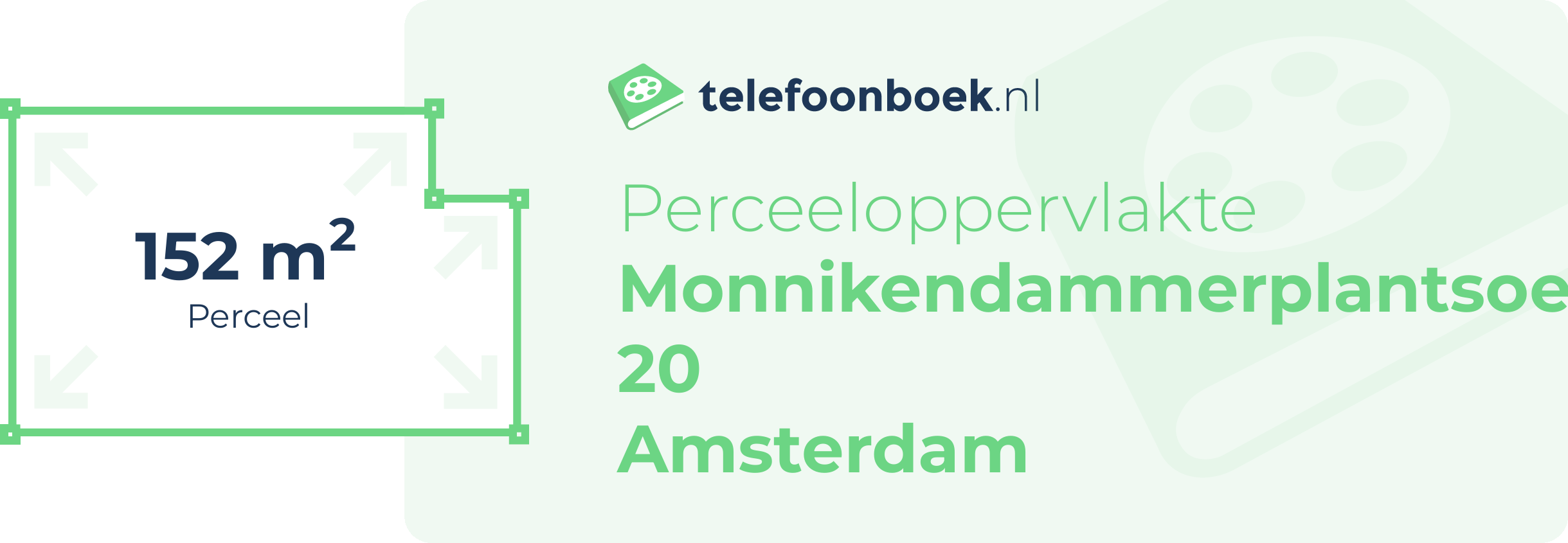 Perceeloppervlakte Monnikendammerplantsoen 20 Amsterdam