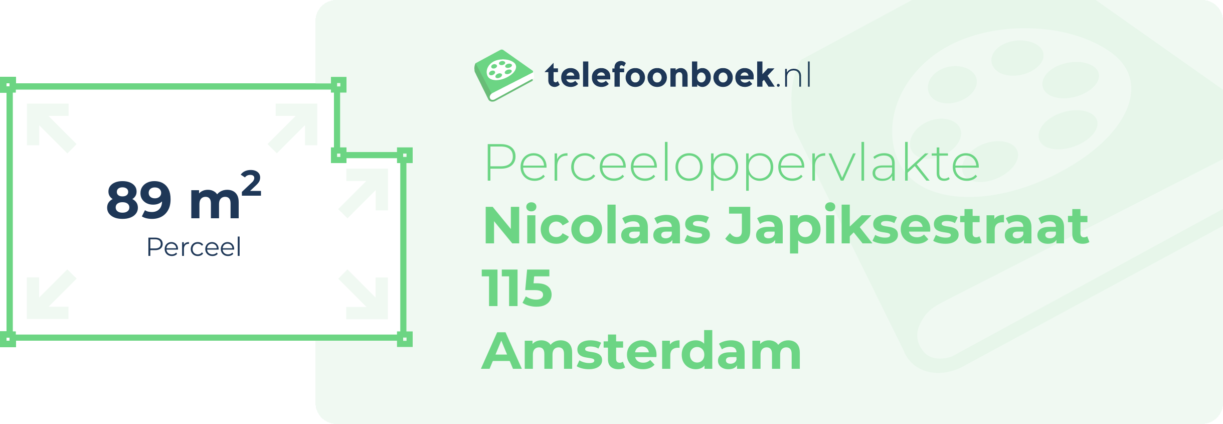 Perceeloppervlakte Nicolaas Japiksestraat 115 Amsterdam