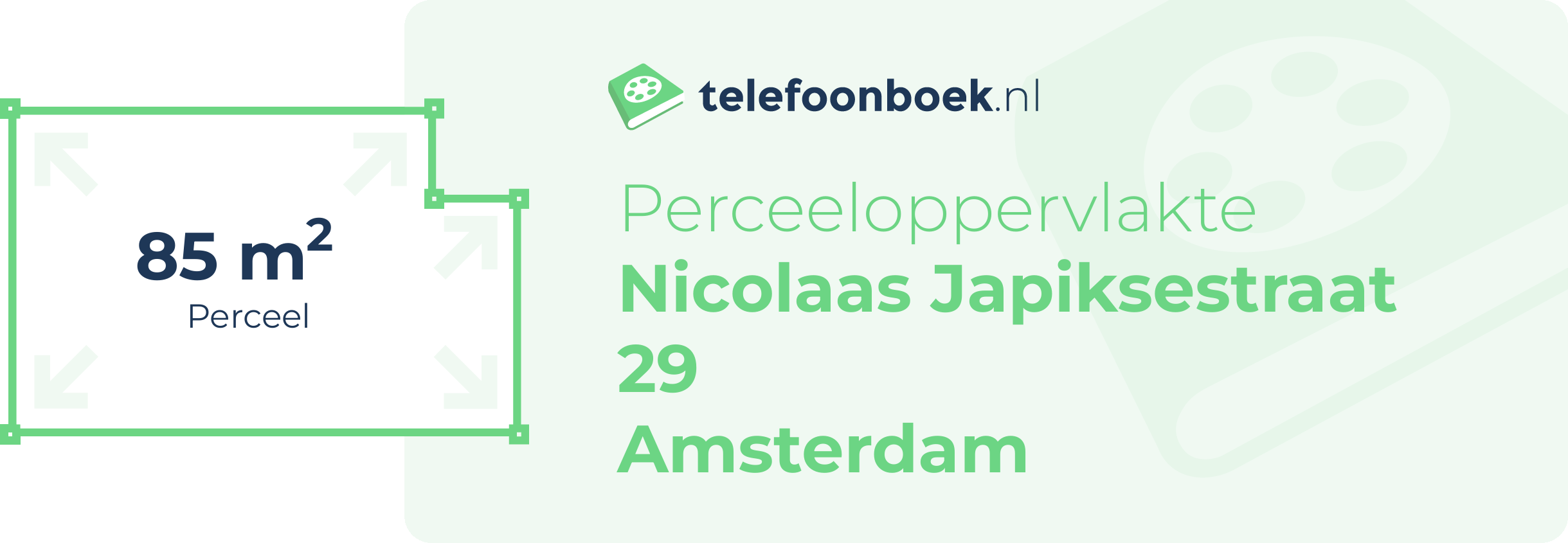 Perceeloppervlakte Nicolaas Japiksestraat 29 Amsterdam