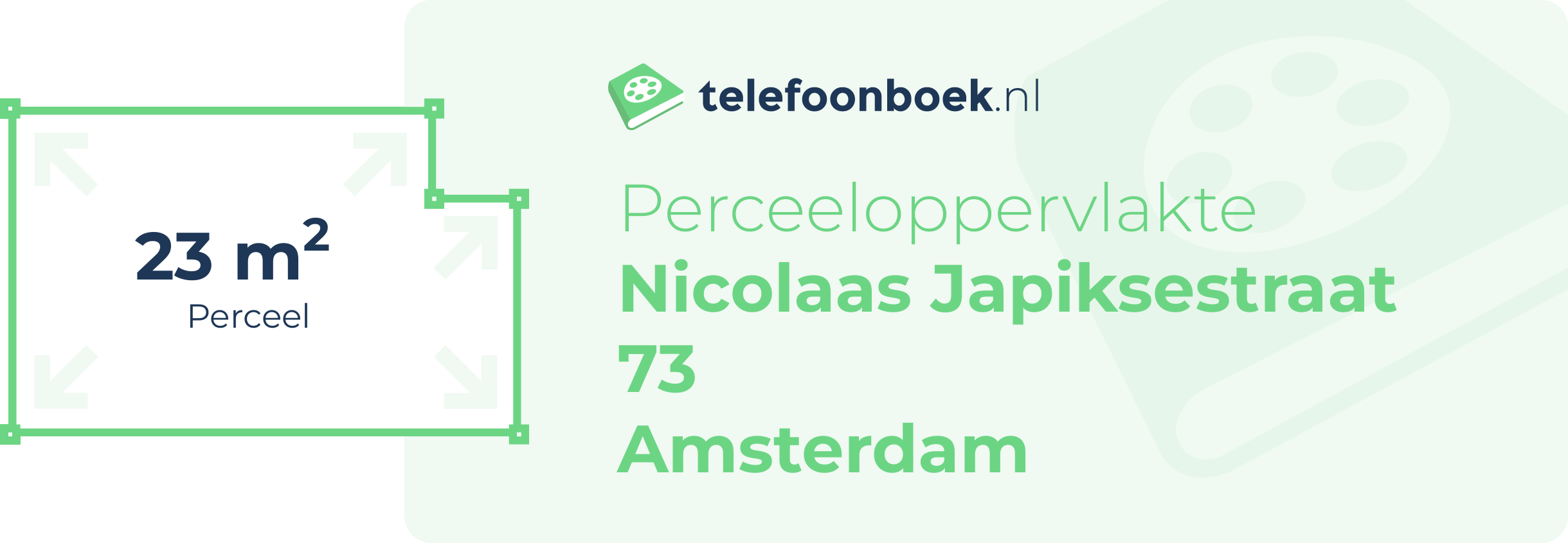 Perceeloppervlakte Nicolaas Japiksestraat 73 Amsterdam