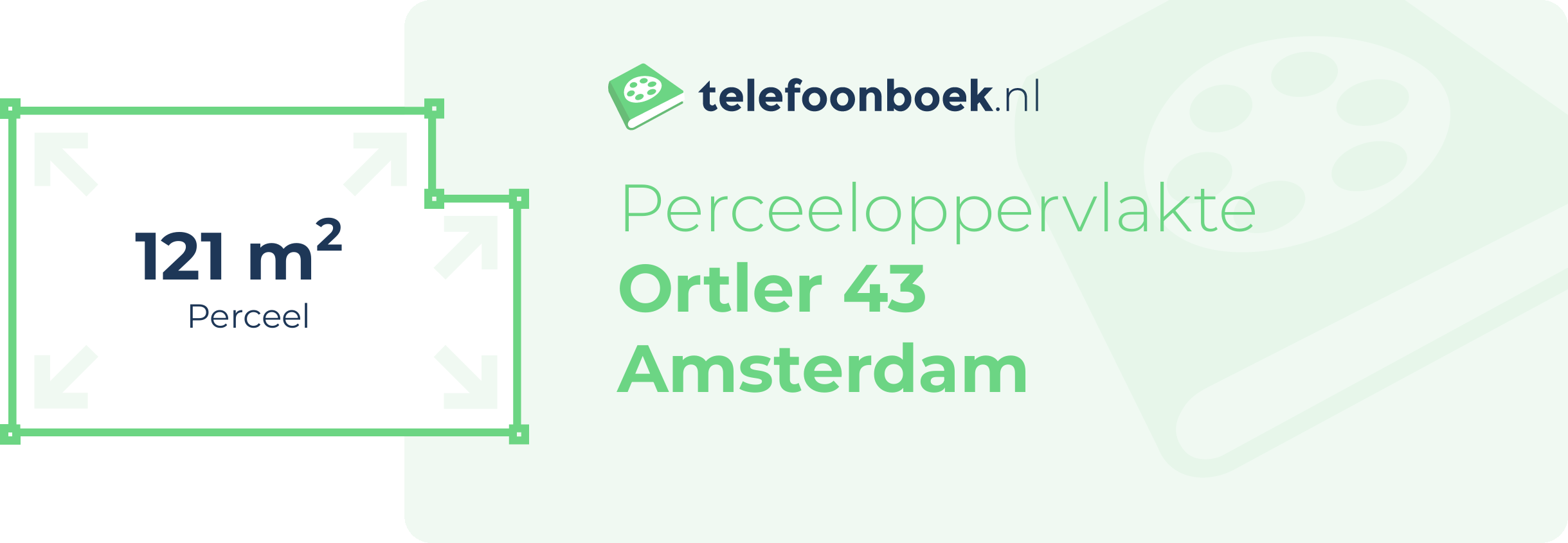 Perceeloppervlakte Ortler 43 Amsterdam