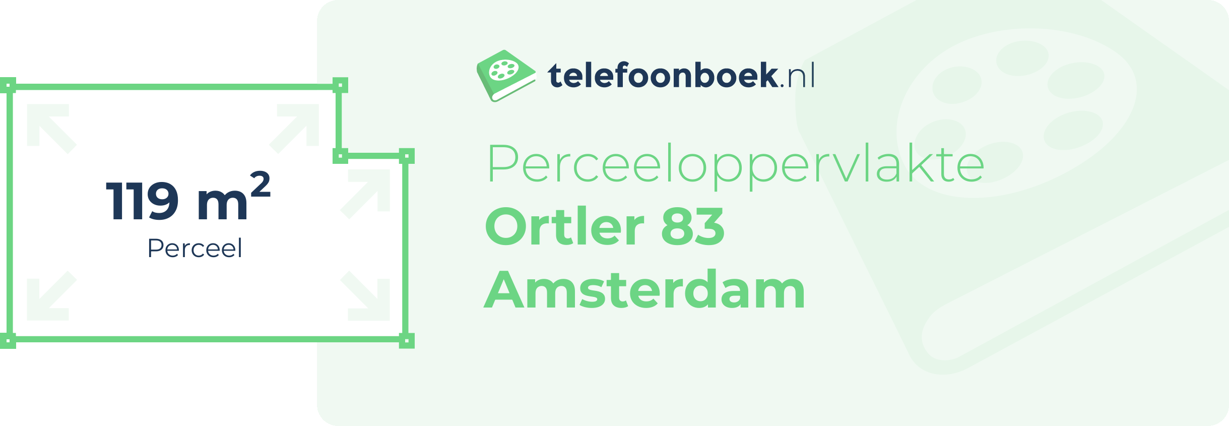 Perceeloppervlakte Ortler 83 Amsterdam