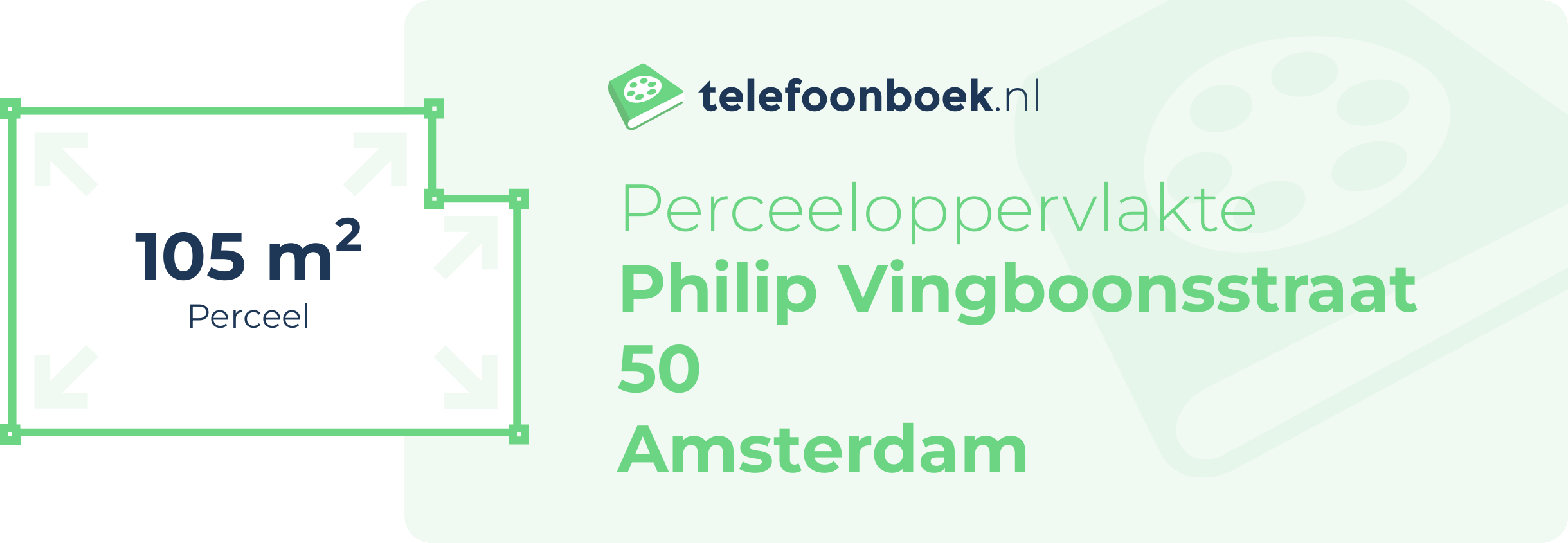 Perceeloppervlakte Philip Vingboonsstraat 50 Amsterdam
