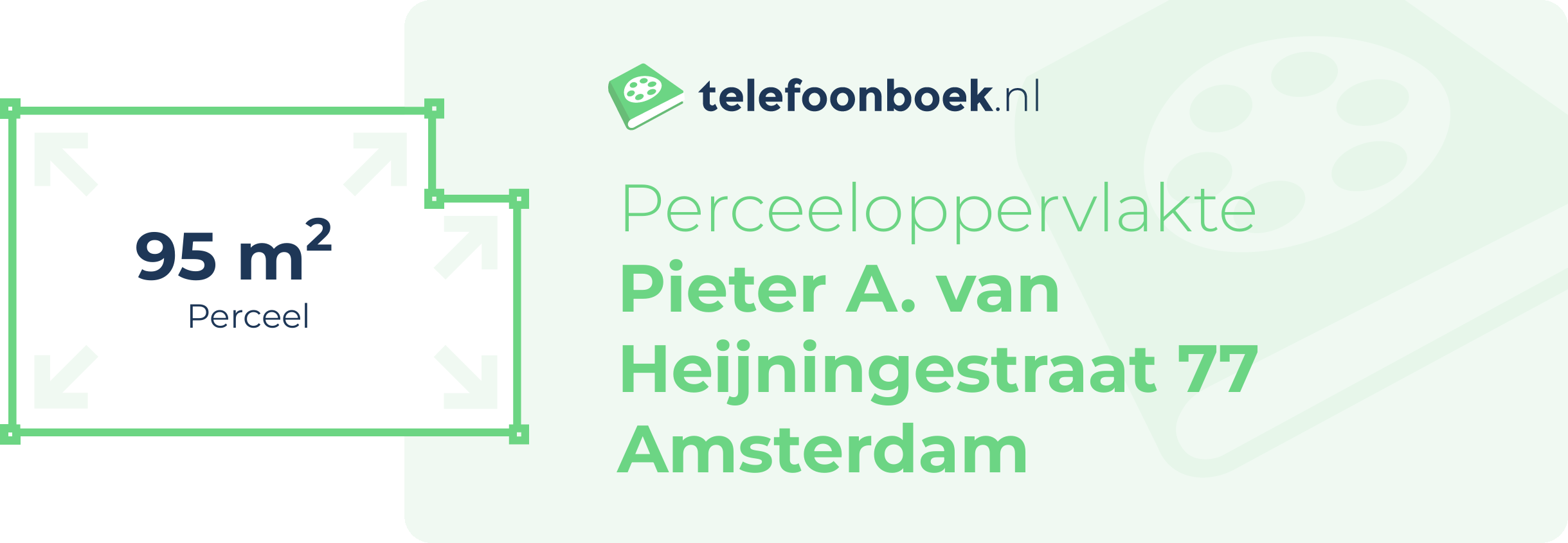 Perceeloppervlakte Pieter A. Van Heijningestraat 77 Amsterdam