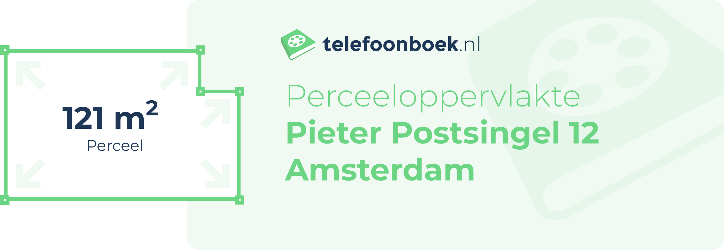 Perceeloppervlakte Pieter Postsingel 12 Amsterdam