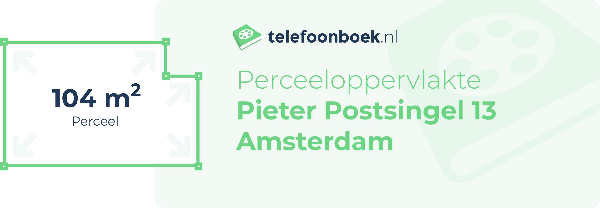 Perceeloppervlakte Pieter Postsingel 13 Amsterdam