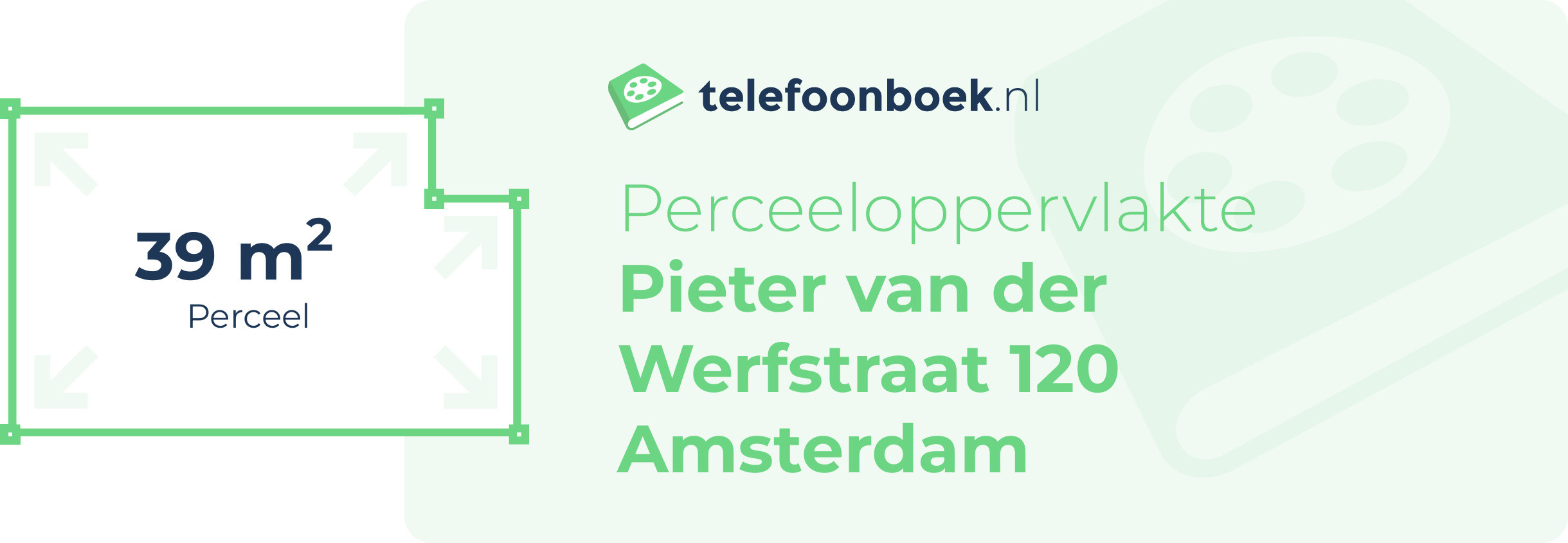 Perceeloppervlakte Pieter Van Der Werfstraat 120 Amsterdam