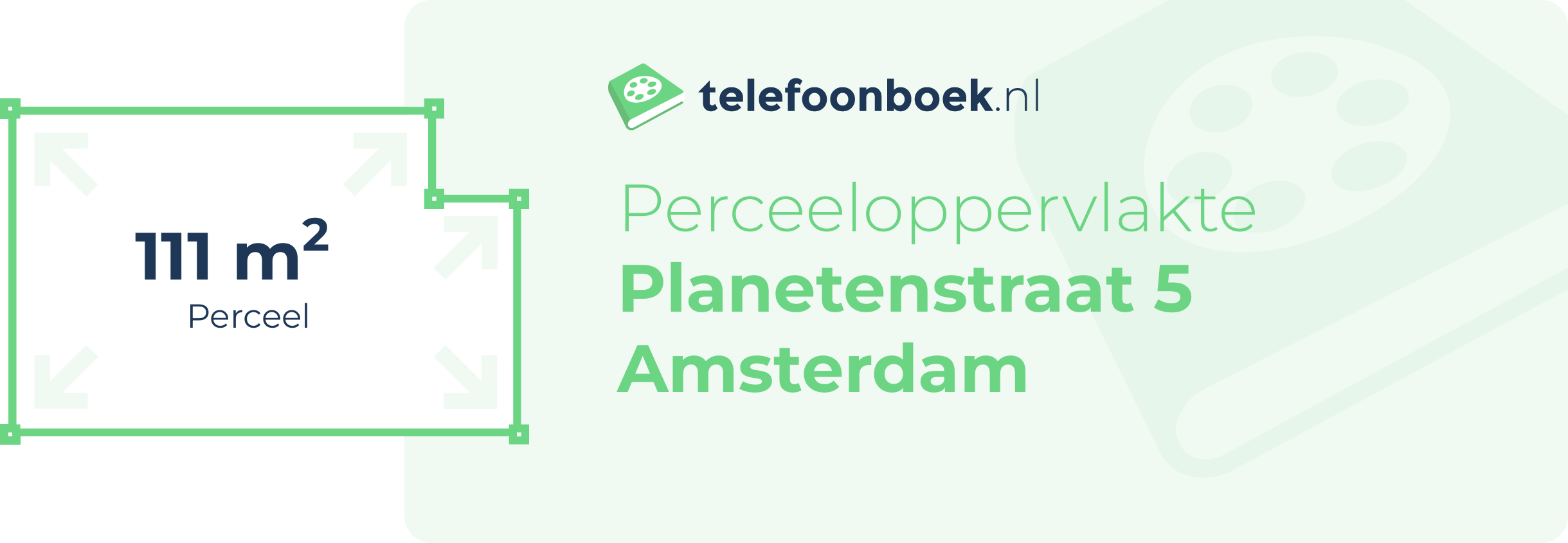 Perceeloppervlakte Planetenstraat 5 Amsterdam