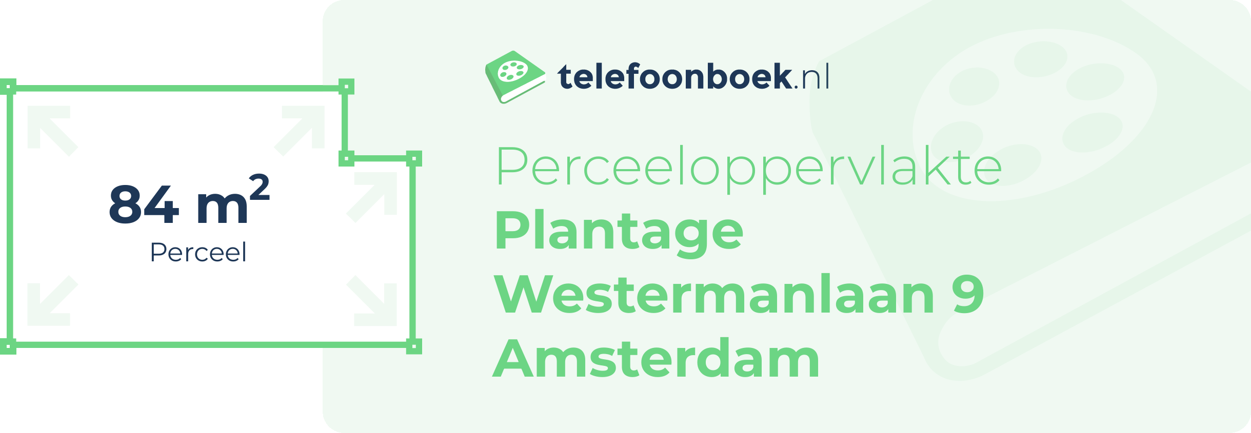 Perceeloppervlakte Plantage Westermanlaan 9 Amsterdam