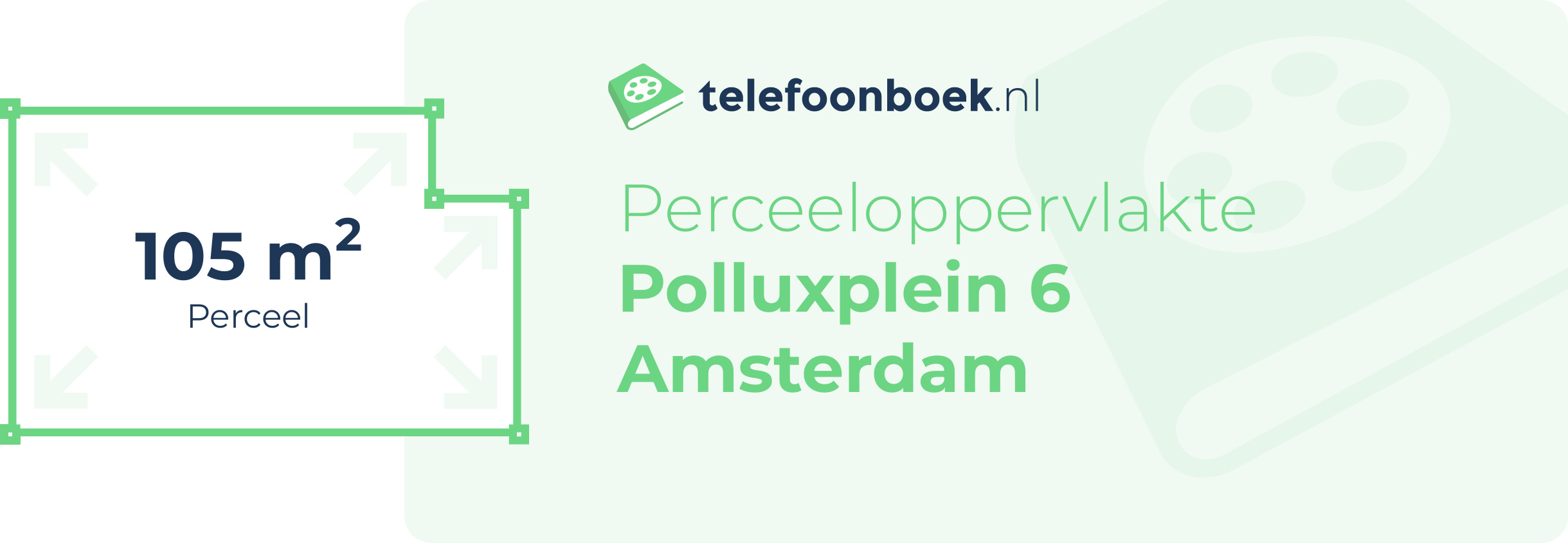 Perceeloppervlakte Polluxplein 6 Amsterdam