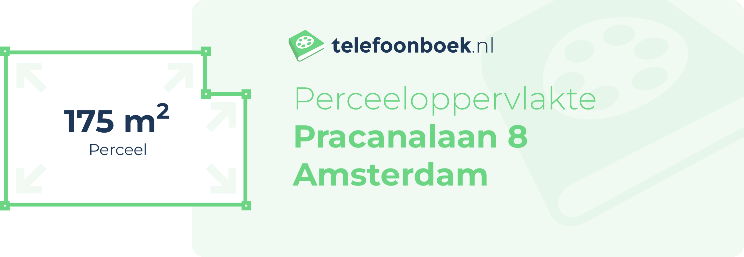 Perceeloppervlakte Pracanalaan 8 Amsterdam