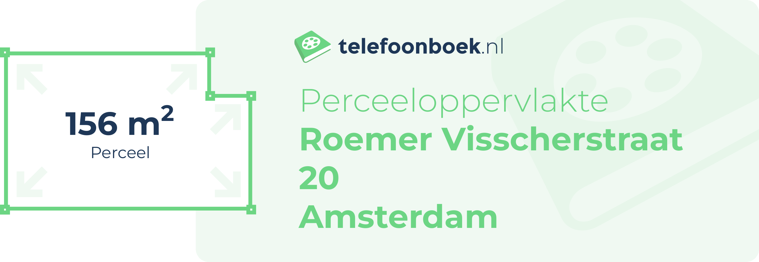 Perceeloppervlakte Roemer Visscherstraat 20 Amsterdam