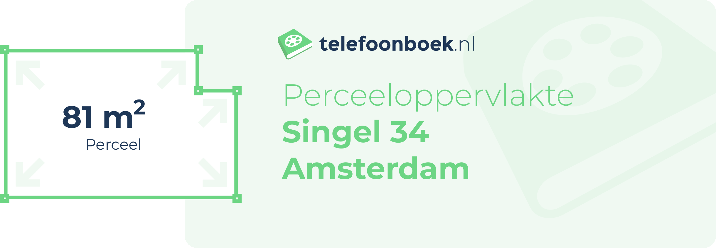 Perceeloppervlakte Singel 34 Amsterdam