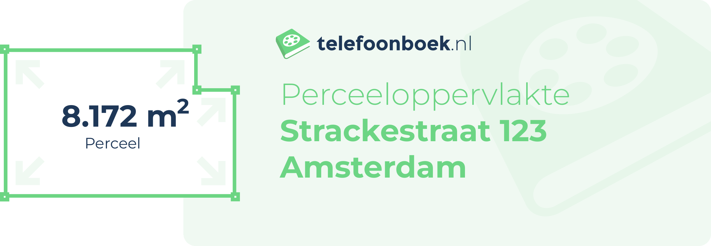 Perceeloppervlakte Strackestraat 123 Amsterdam