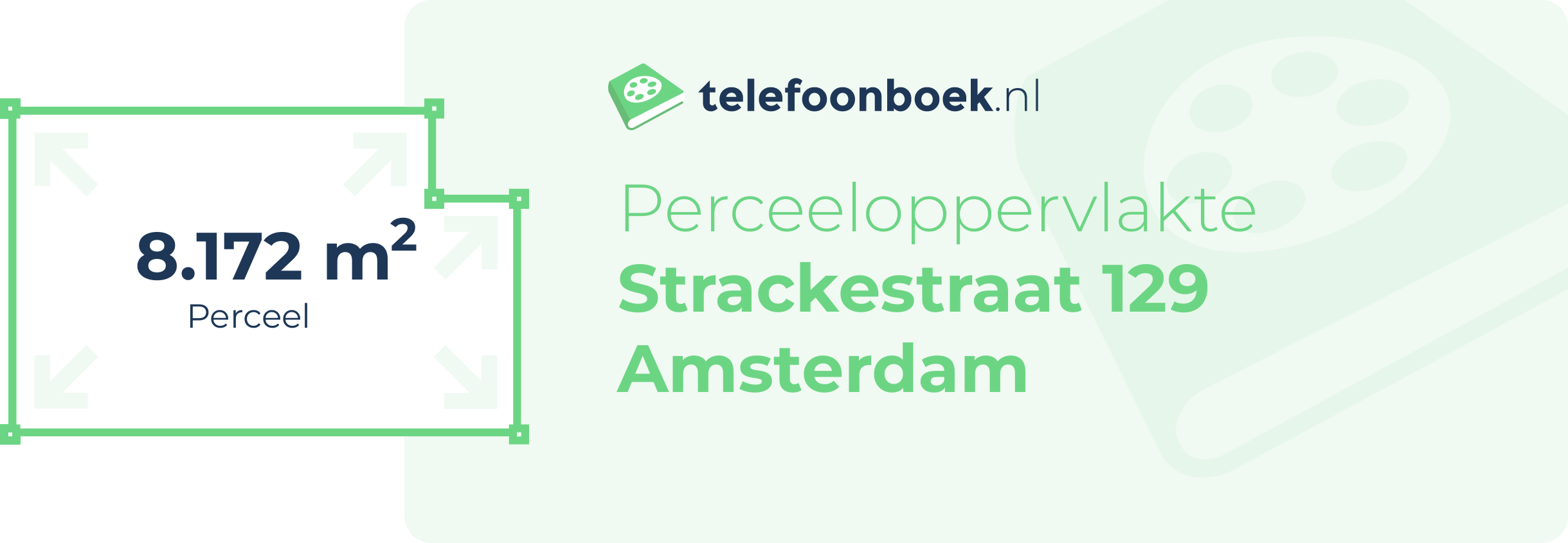 Perceeloppervlakte Strackestraat 129 Amsterdam