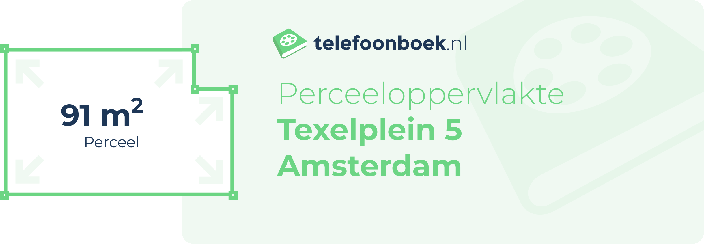 Perceeloppervlakte Texelplein 5 Amsterdam