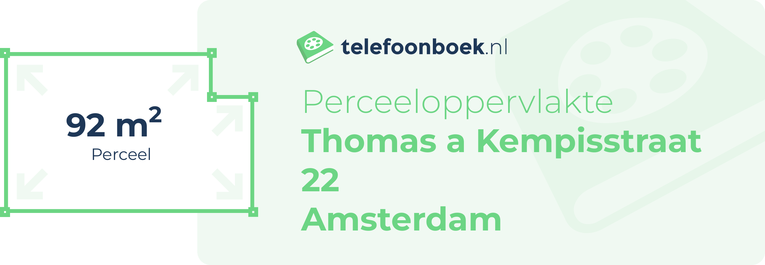 Perceeloppervlakte Thomas A Kempisstraat 22 Amsterdam