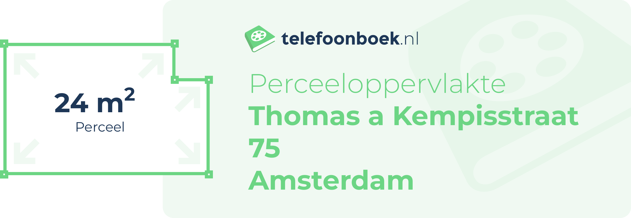 Perceeloppervlakte Thomas A Kempisstraat 75 Amsterdam