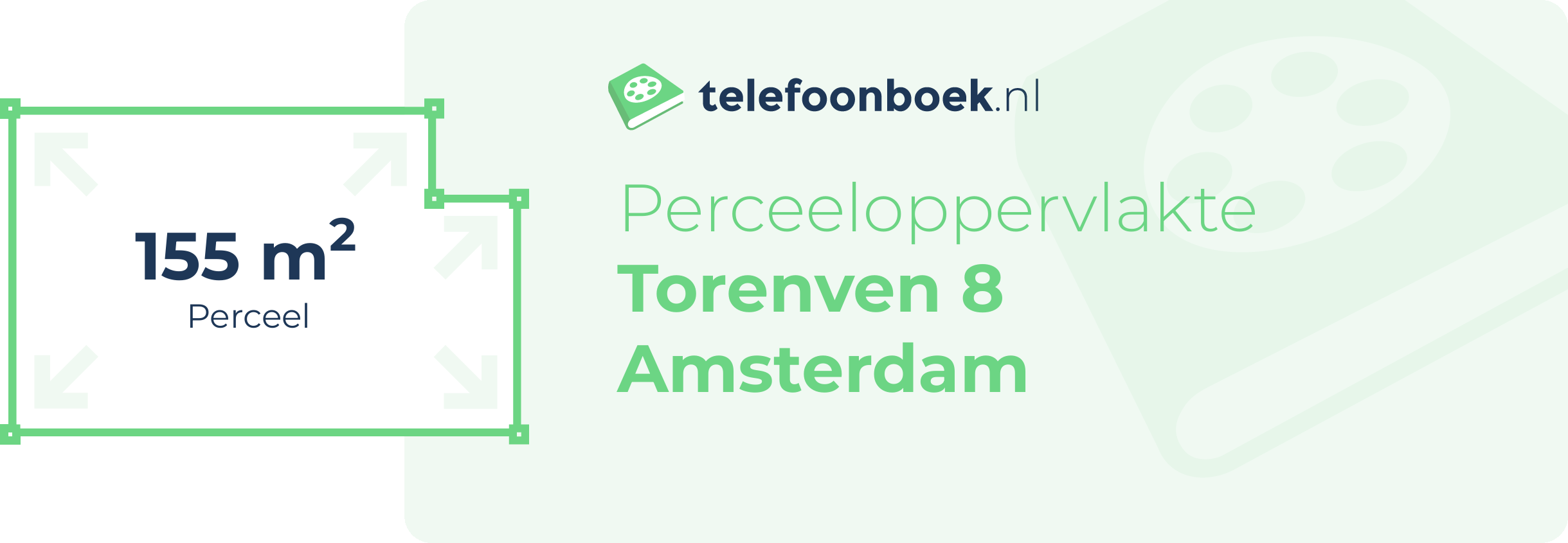 Perceeloppervlakte Torenven 8 Amsterdam