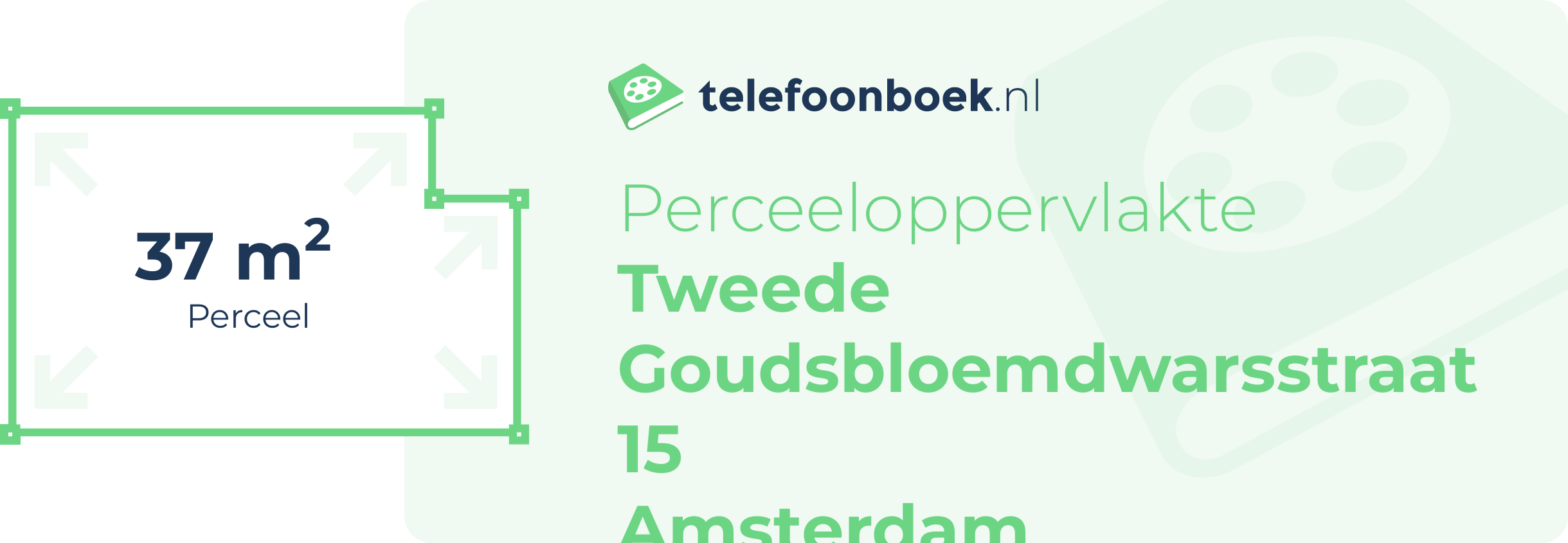 Perceeloppervlakte Tweede Goudsbloemdwarsstraat 15 Amsterdam