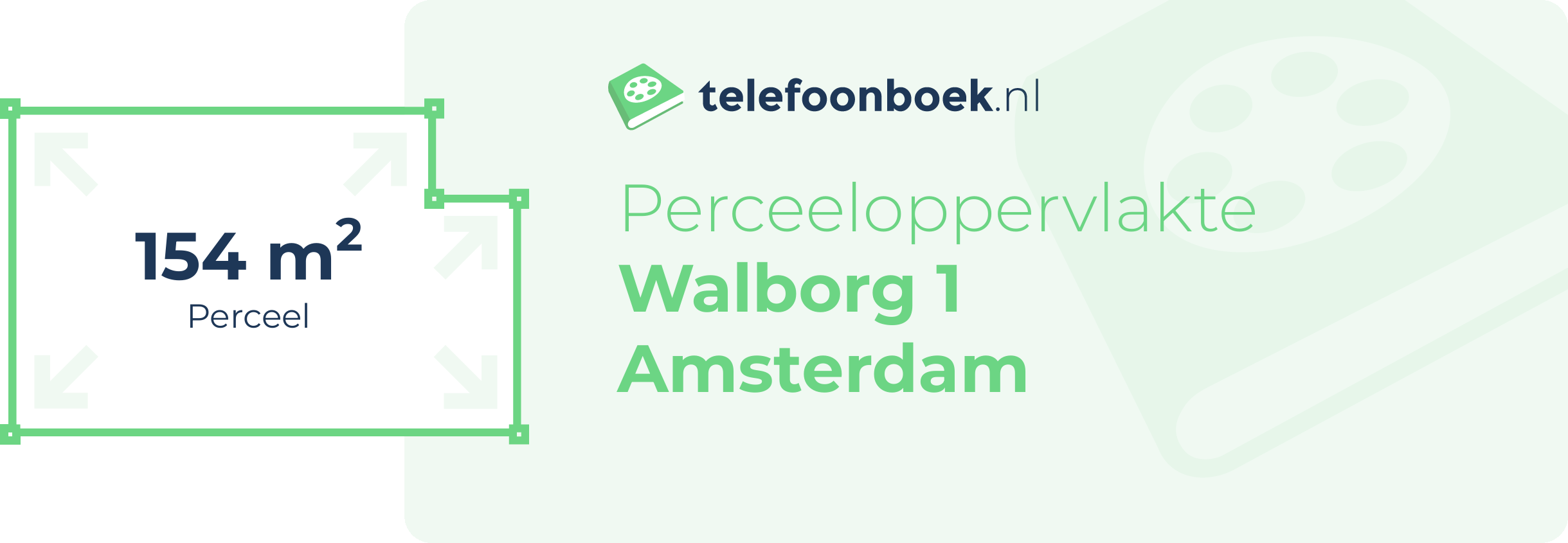 Perceeloppervlakte Walborg 1 Amsterdam