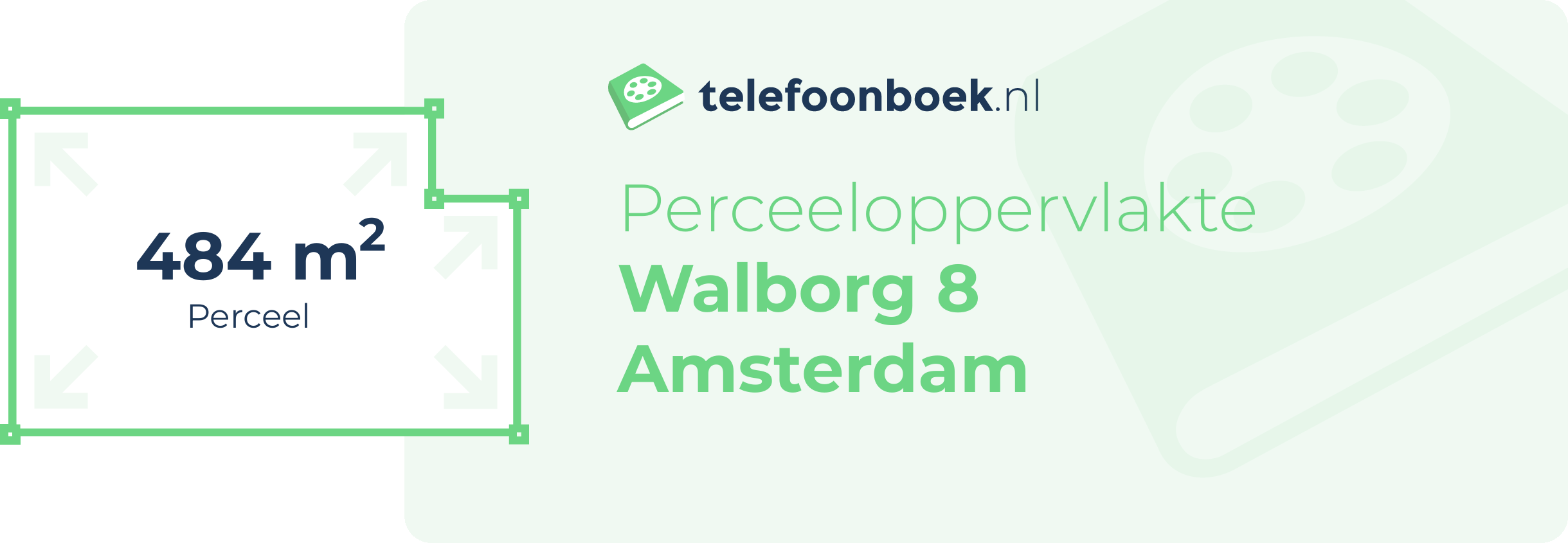 Perceeloppervlakte Walborg 8 Amsterdam