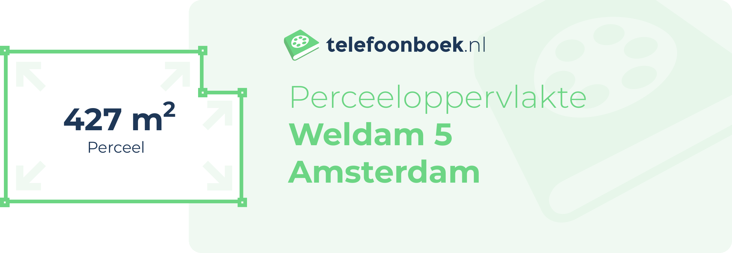 Perceeloppervlakte Weldam 5 Amsterdam