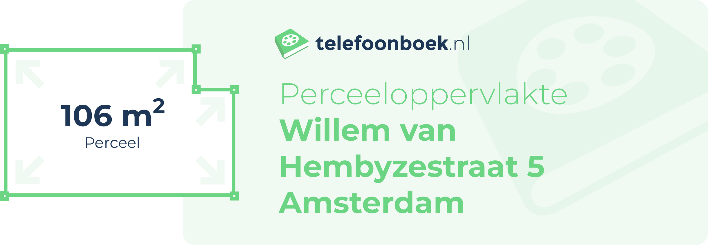 Perceeloppervlakte Willem Van Hembyzestraat 5 Amsterdam