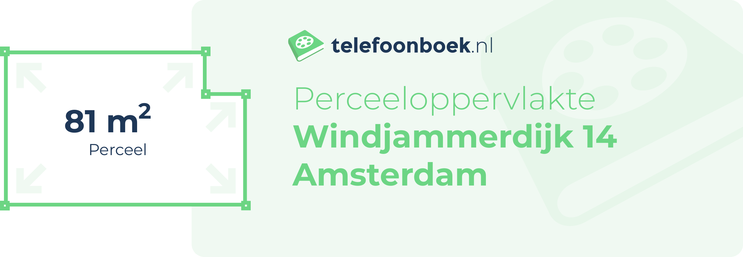 Perceeloppervlakte Windjammerdijk 14 Amsterdam