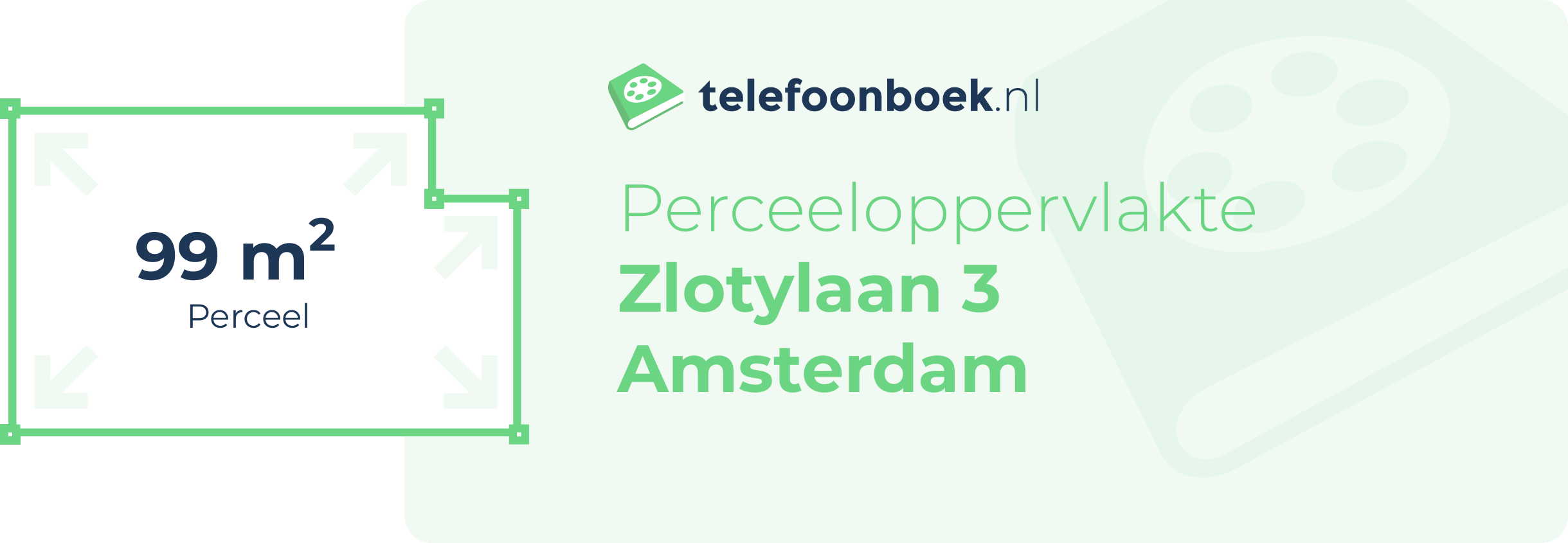 Perceeloppervlakte Zlotylaan 3 Amsterdam