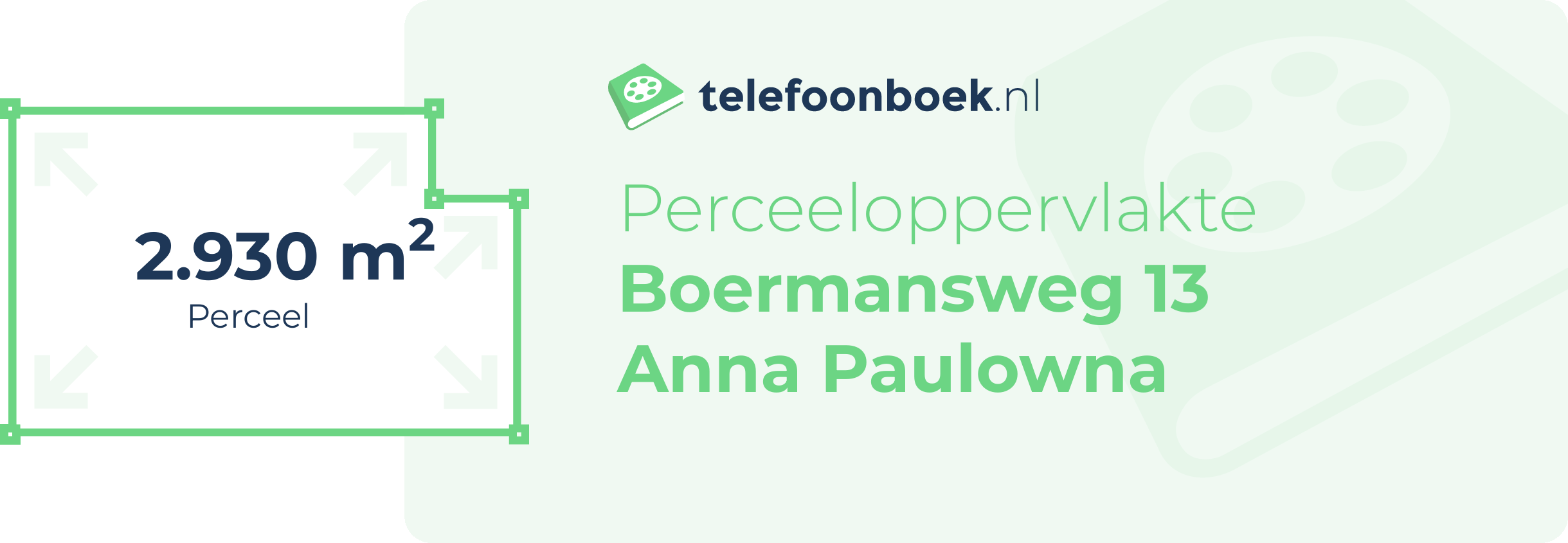 Perceeloppervlakte Boermansweg 13 Anna Paulowna