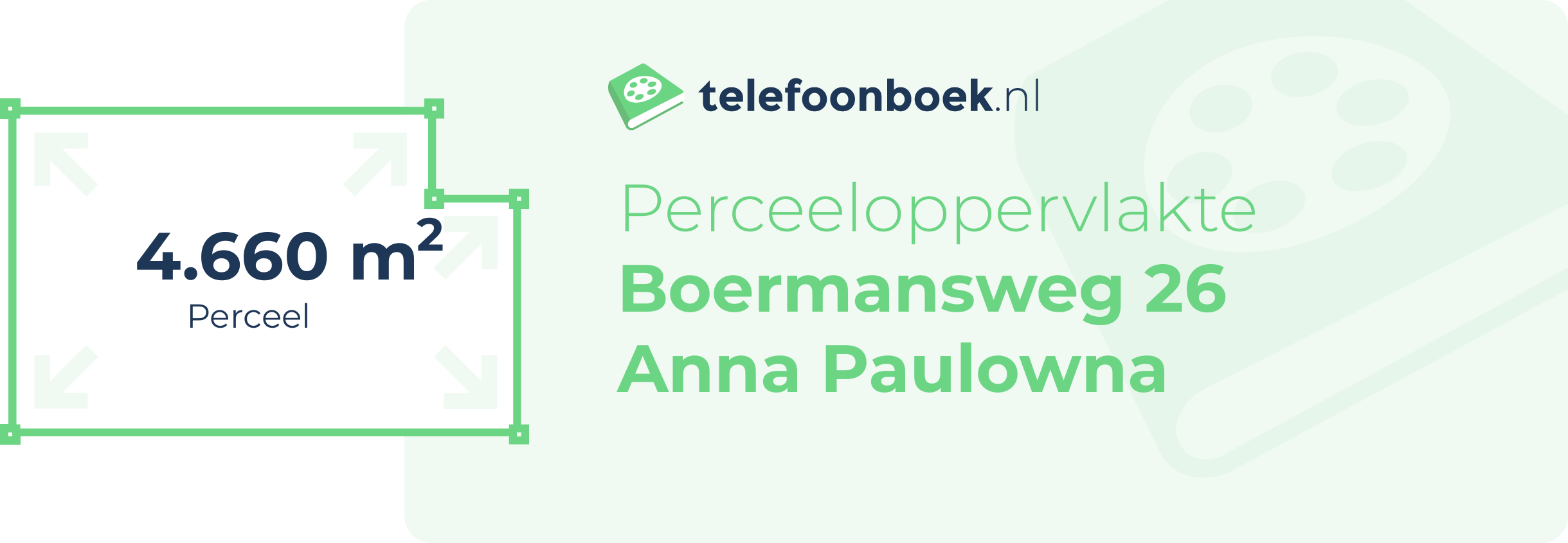 Perceeloppervlakte Boermansweg 26 Anna Paulowna