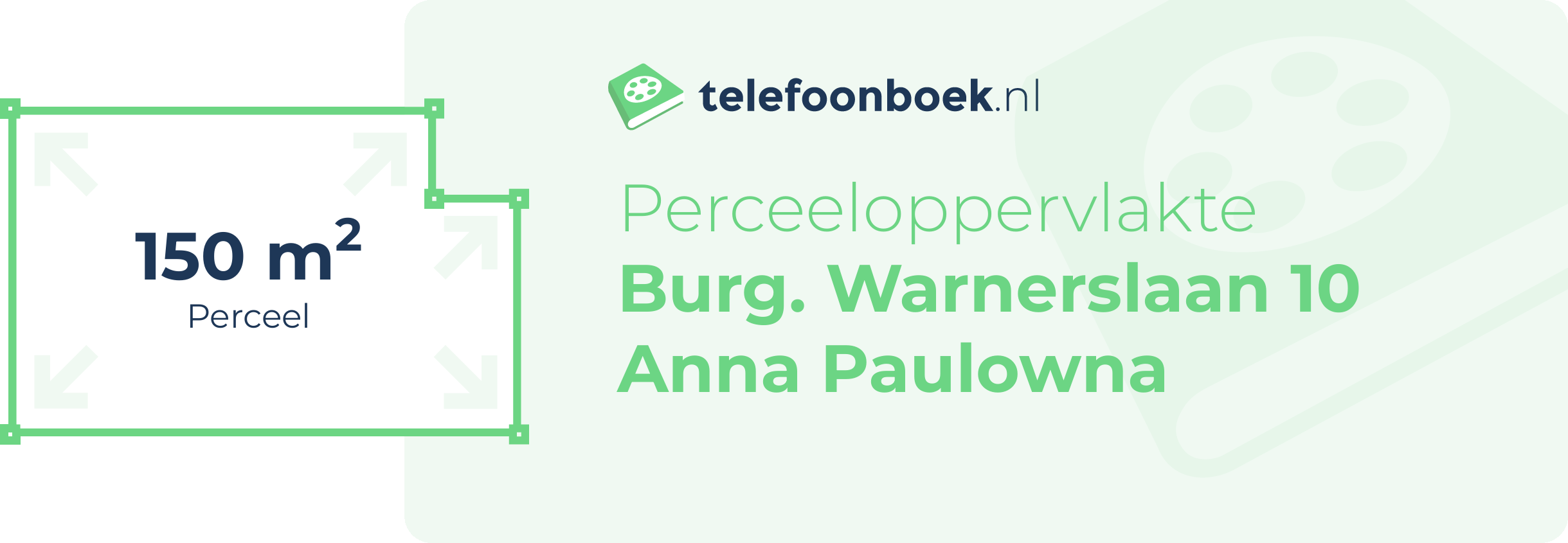 Perceeloppervlakte Burg. Warnerslaan 10 Anna Paulowna