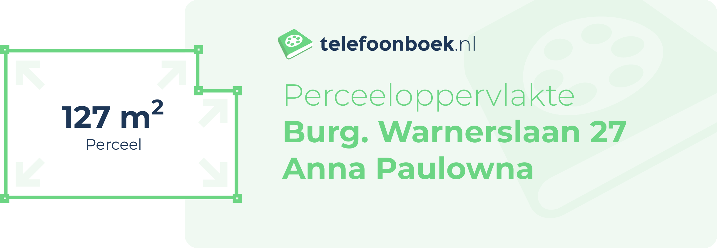 Perceeloppervlakte Burg. Warnerslaan 27 Anna Paulowna