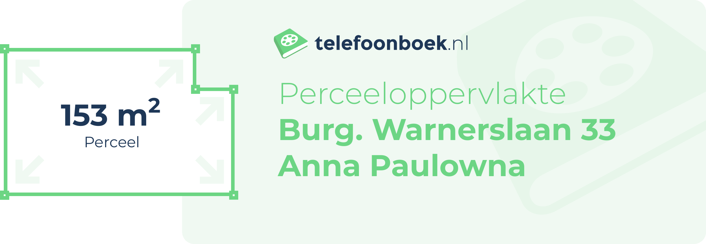 Perceeloppervlakte Burg. Warnerslaan 33 Anna Paulowna