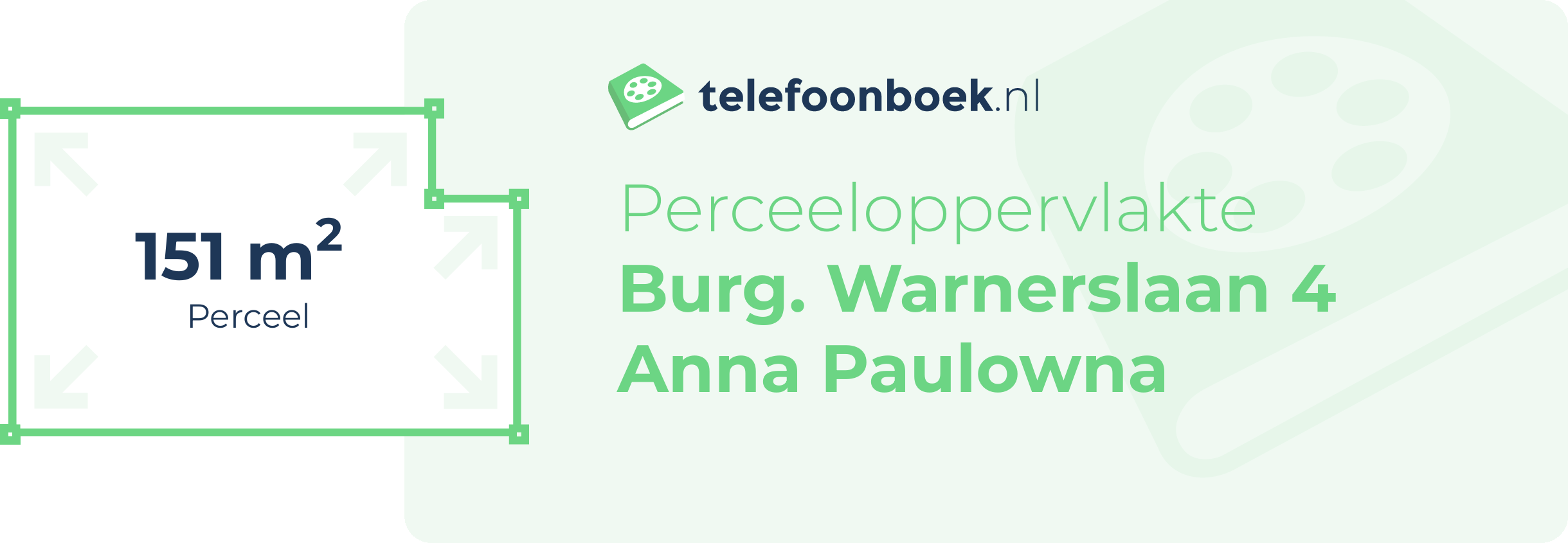 Perceeloppervlakte Burg. Warnerslaan 4 Anna Paulowna