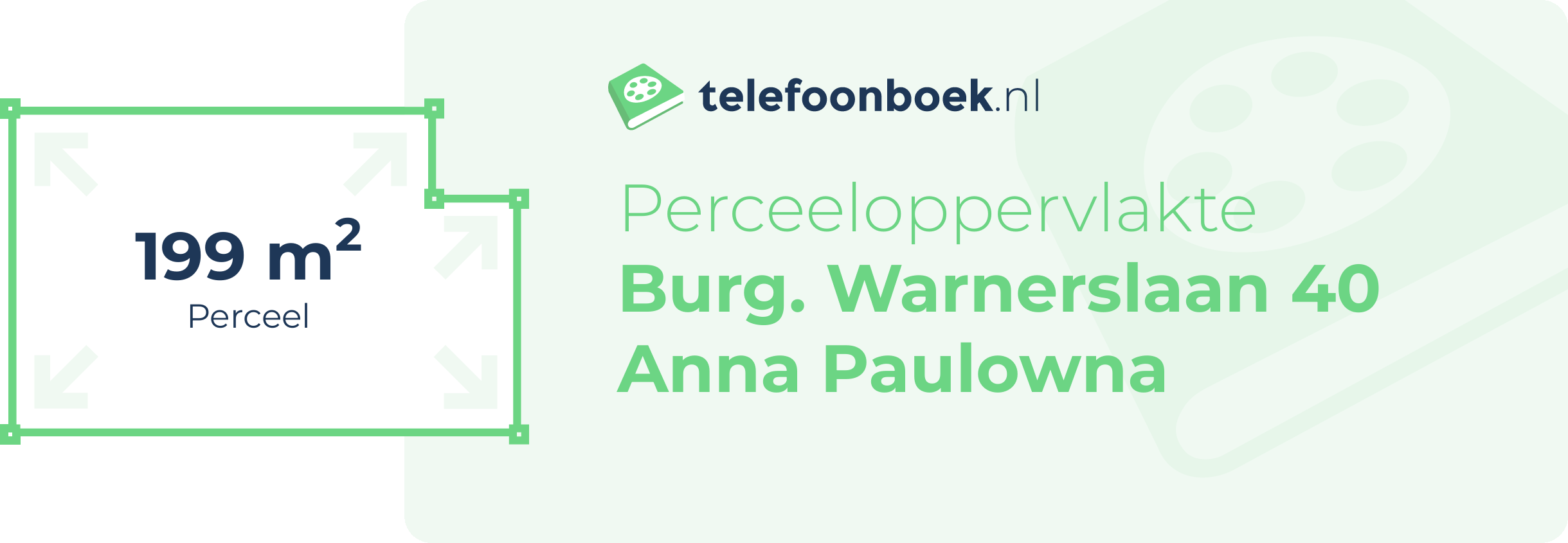 Perceeloppervlakte Burg. Warnerslaan 40 Anna Paulowna