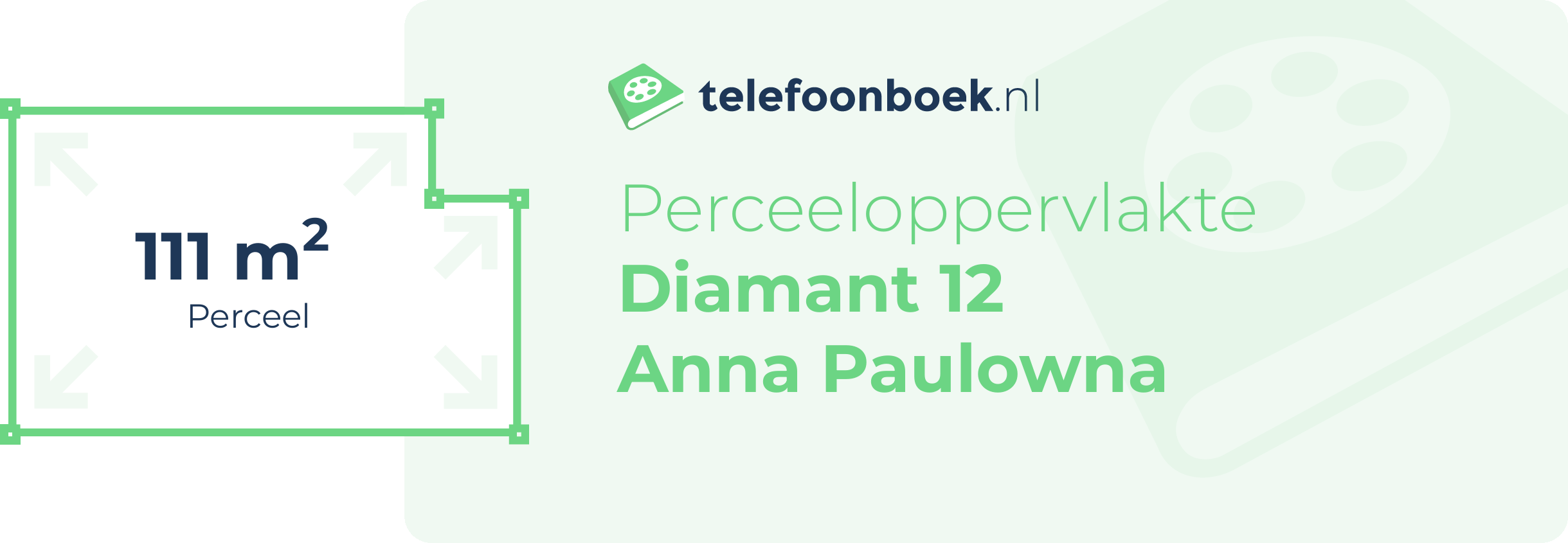 Perceeloppervlakte Diamant 12 Anna Paulowna