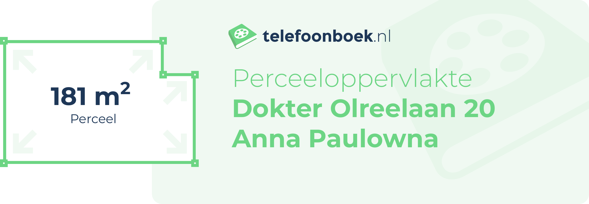 Perceeloppervlakte Dokter Olreelaan 20 Anna Paulowna