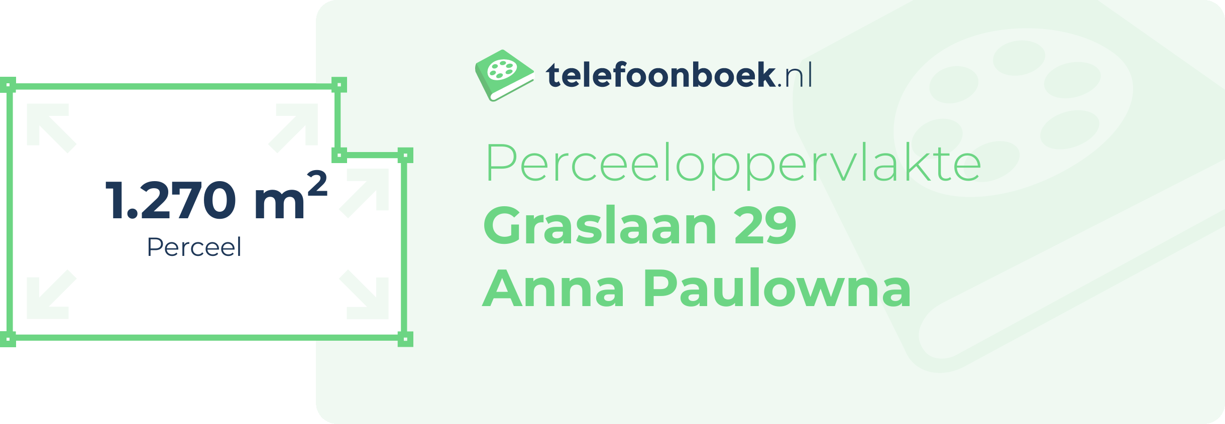 Perceeloppervlakte Graslaan 29 Anna Paulowna