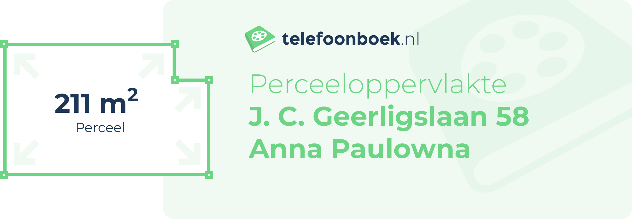 Perceeloppervlakte J. C. Geerligslaan 58 Anna Paulowna