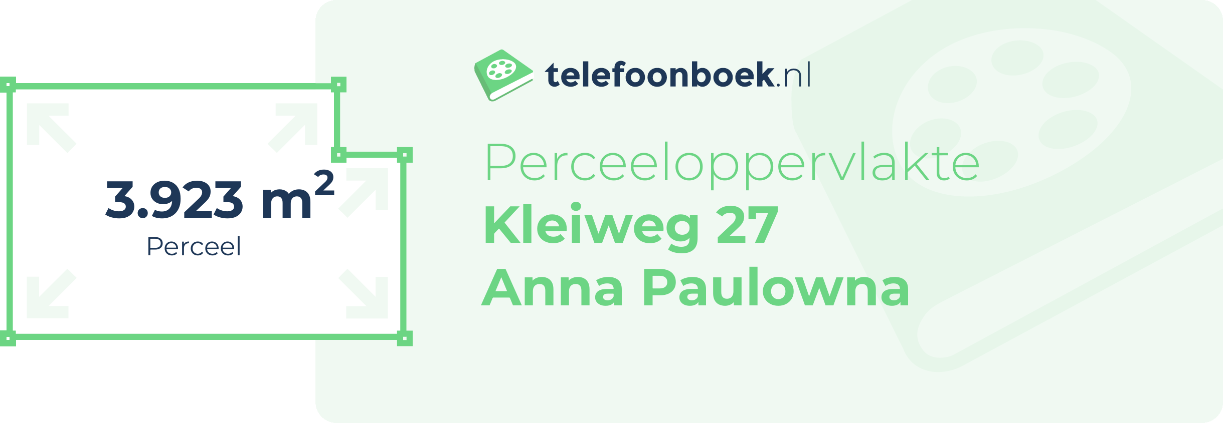 Perceeloppervlakte Kleiweg 27 Anna Paulowna