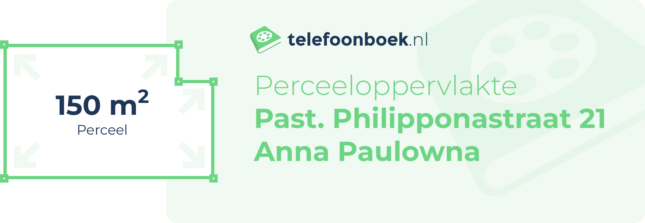 Perceeloppervlakte Past. Philipponastraat 21 Anna Paulowna